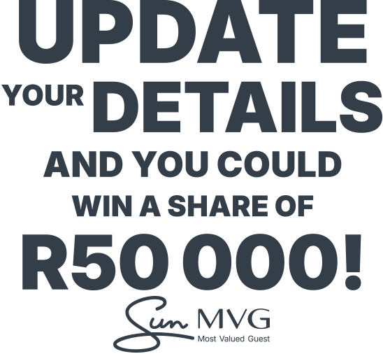 Update your details and you could win a share of R50 000