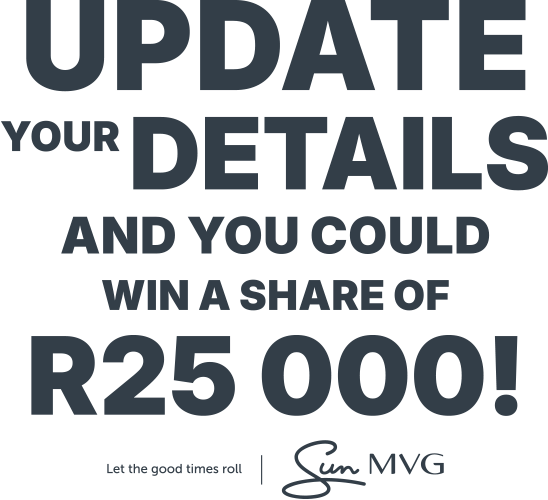Update your details and you could win a share of R25 000 Update your details and you could win a share of R25 000