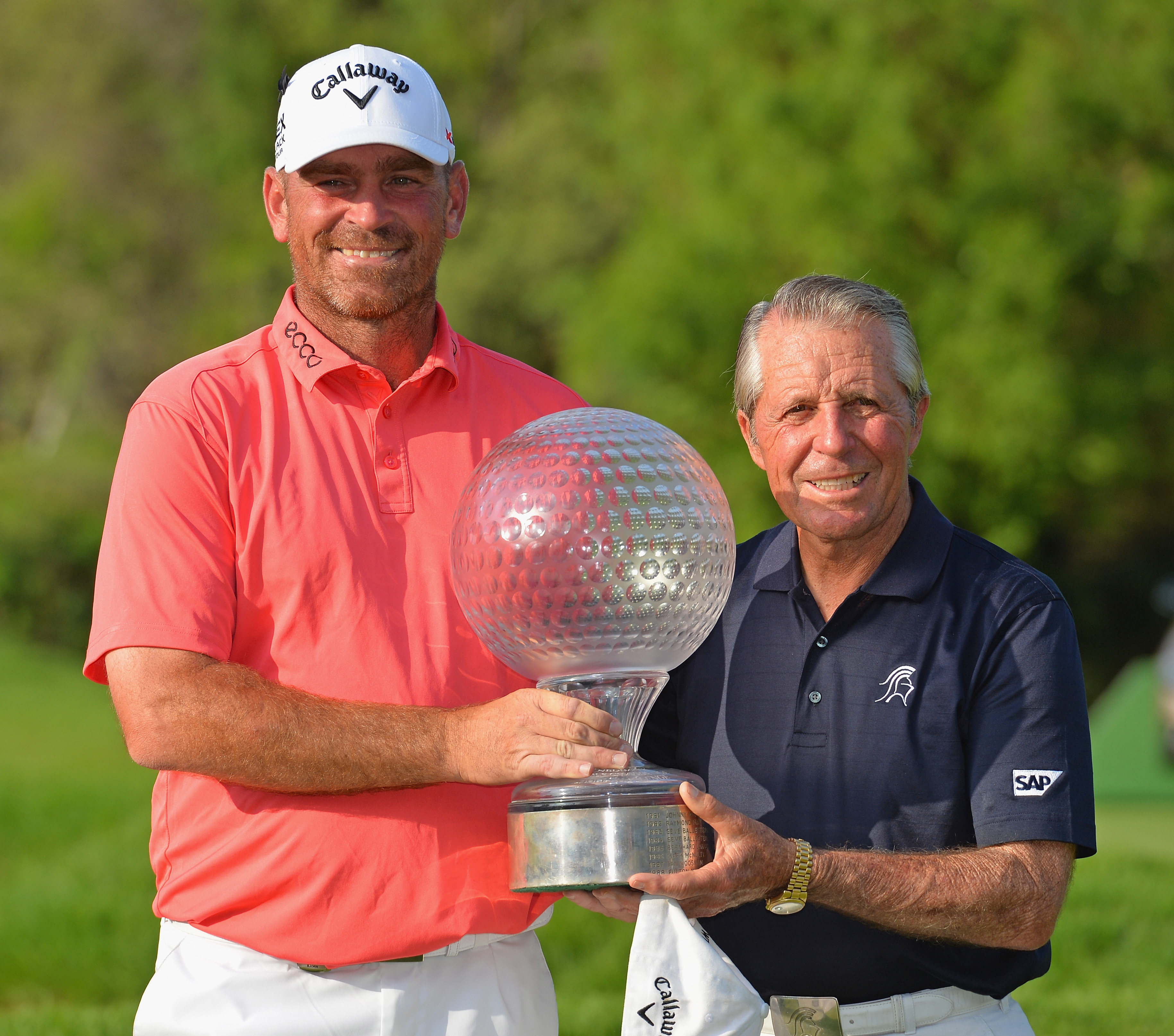 Thomas Bjørn and Gary Player